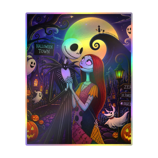 Nightmare Before Christmas Vinyl Decal — Jack & Sally Kiss-Cut Sticker