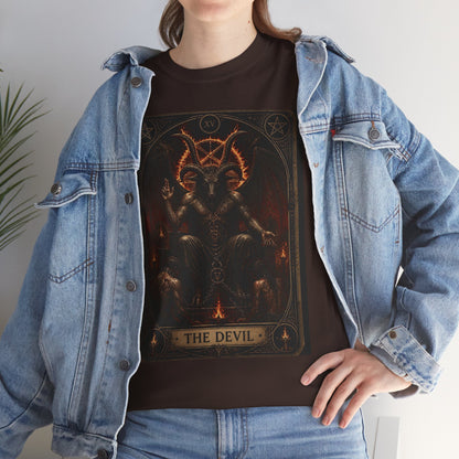The Devil Tarot T‑Shirt — Occult Gothic Tarot Card Tee