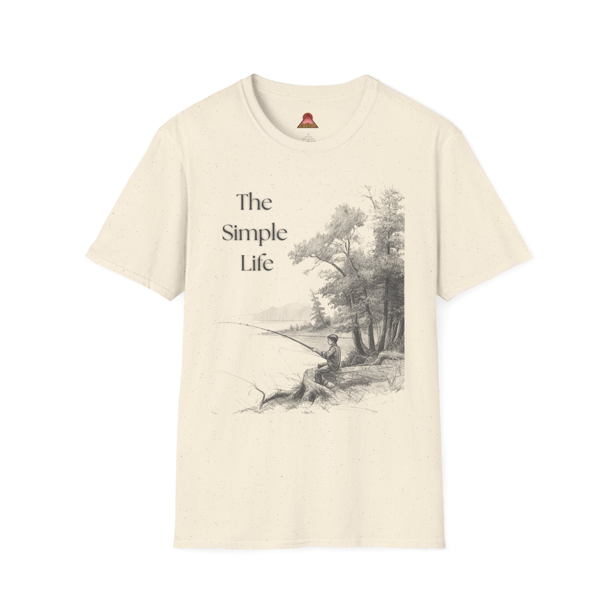 The Simple Life T-Shirt | Rustic Lakeside Landscape, Calm Nature Design