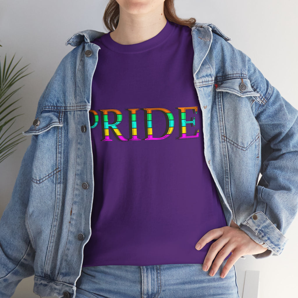 Pride Rainbow Text Tee | LGBTQ+ Pride Shirt