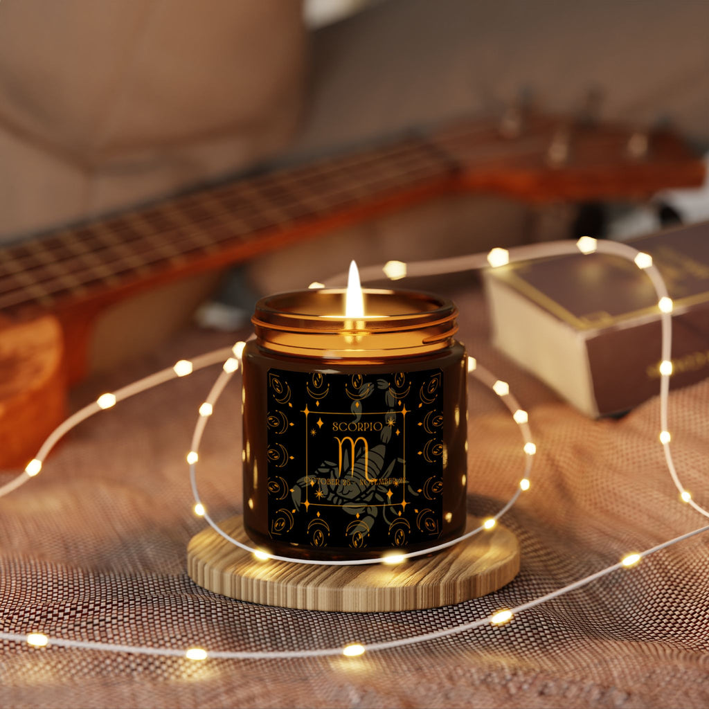 Scorpio Zodiac Soy Candle — Amber Jar Scented Candle