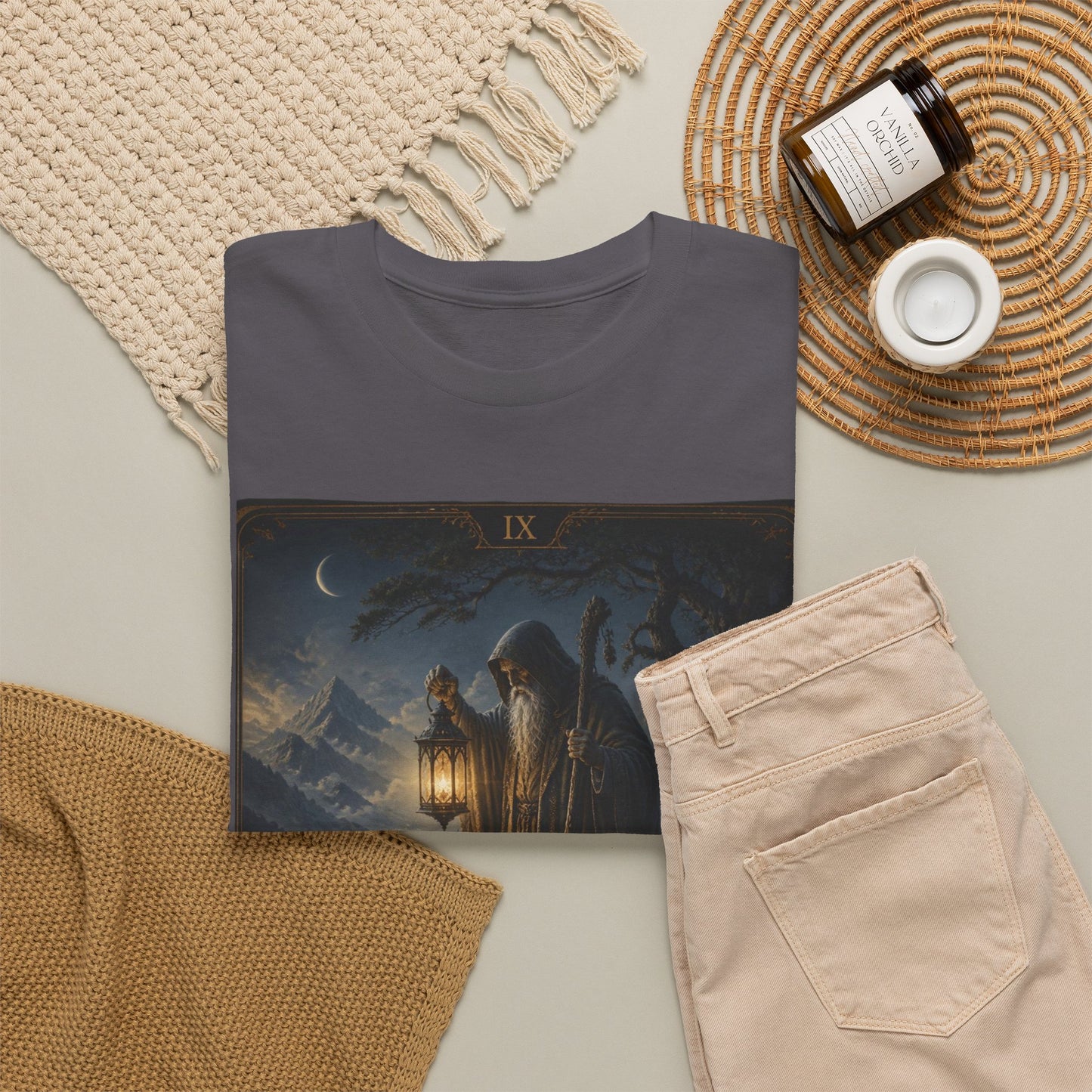 Tarot 'The Hermit' T-Shirt – Mystic Lantern Card Tee