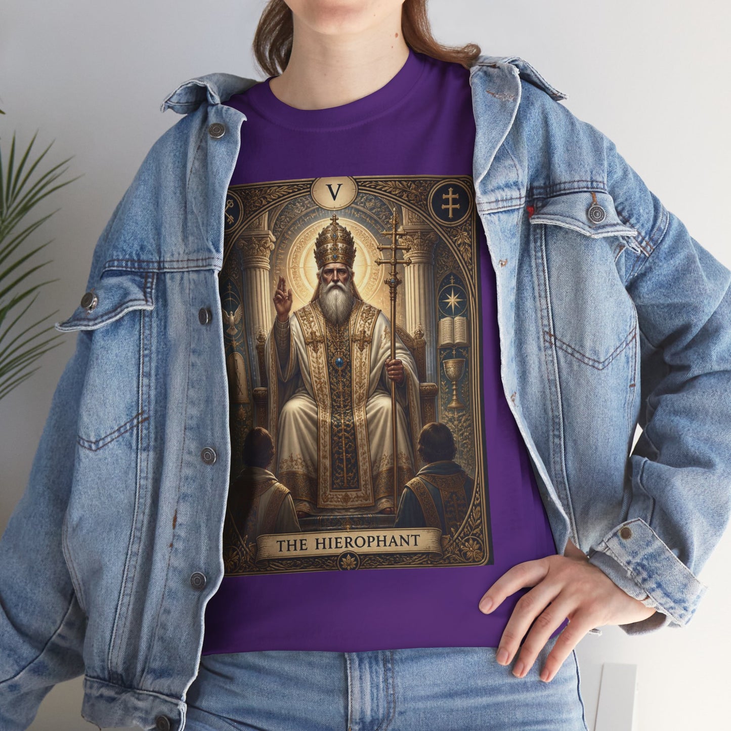 Tarot Hierophant T-Shirt — Spiritual Tarot Card Tee