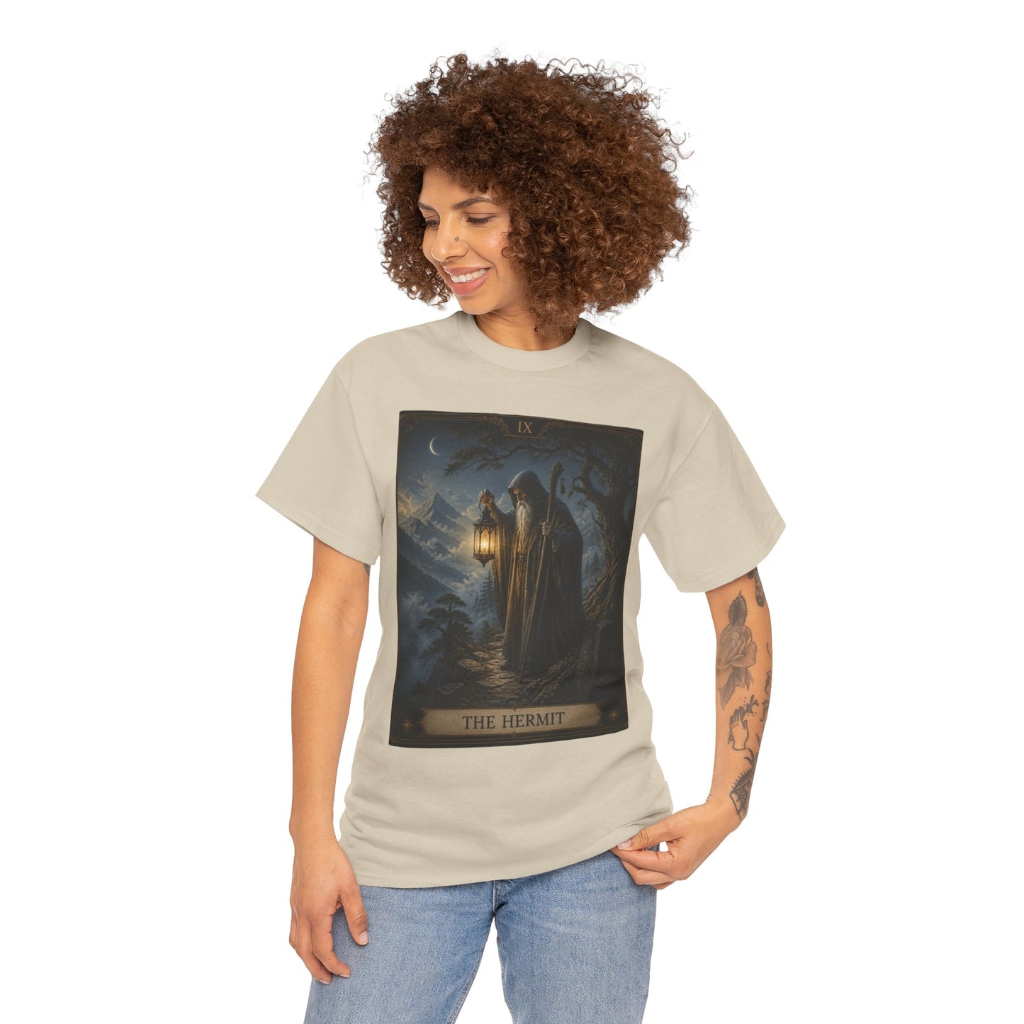 Tarot 'The Hermit' T-Shirt – Mystic Lantern Card Tee