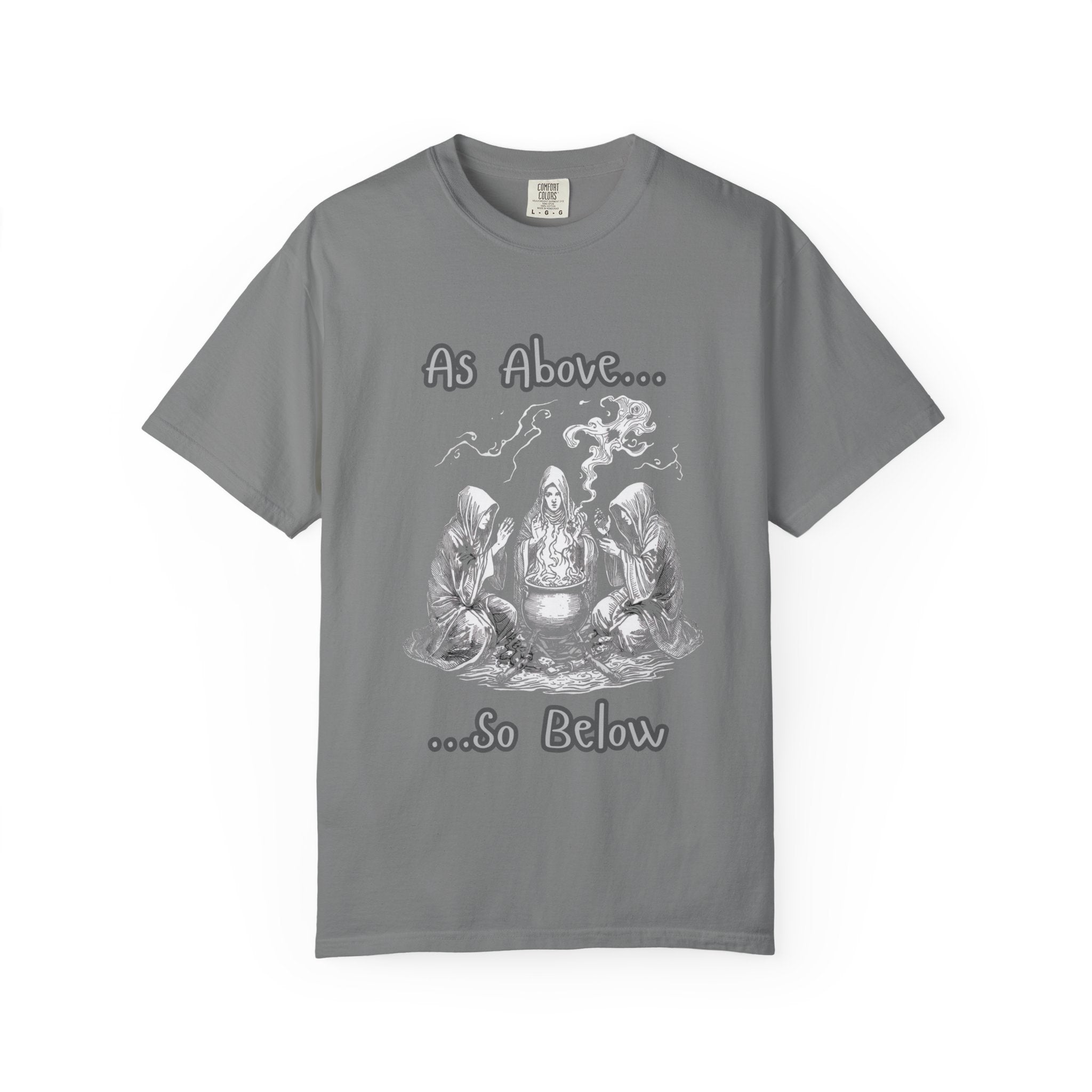 As Above So Below Ritual Scene T-Shirt | Occult Witchcraft Illustration