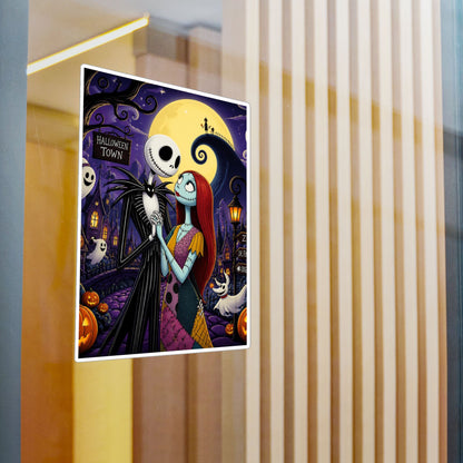 Nightmare Before Christmas Vinyl Decal — Jack & Sally Kiss-Cut Sticker