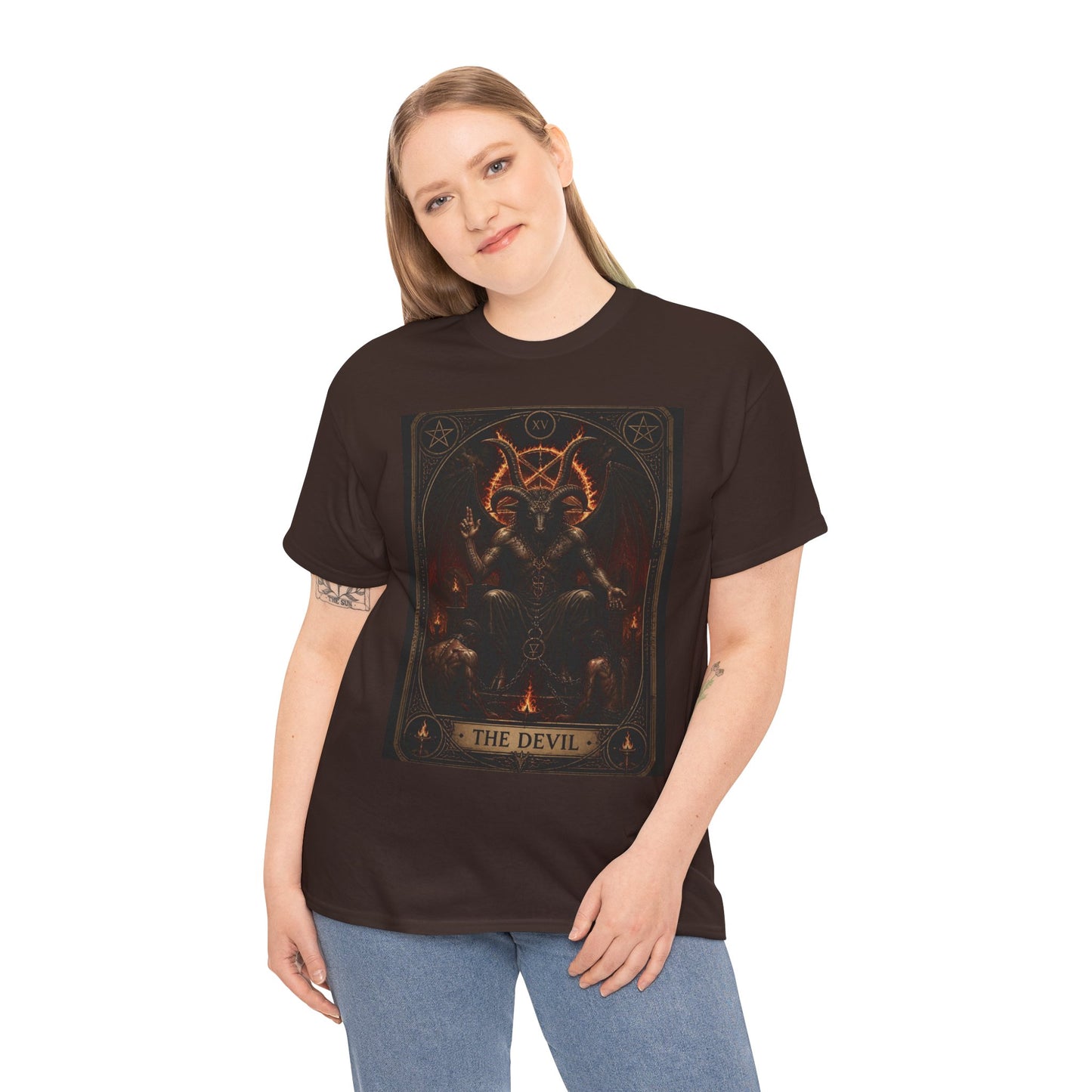 The Devil Tarot T‑Shirt — Occult Gothic Tarot Card Tee