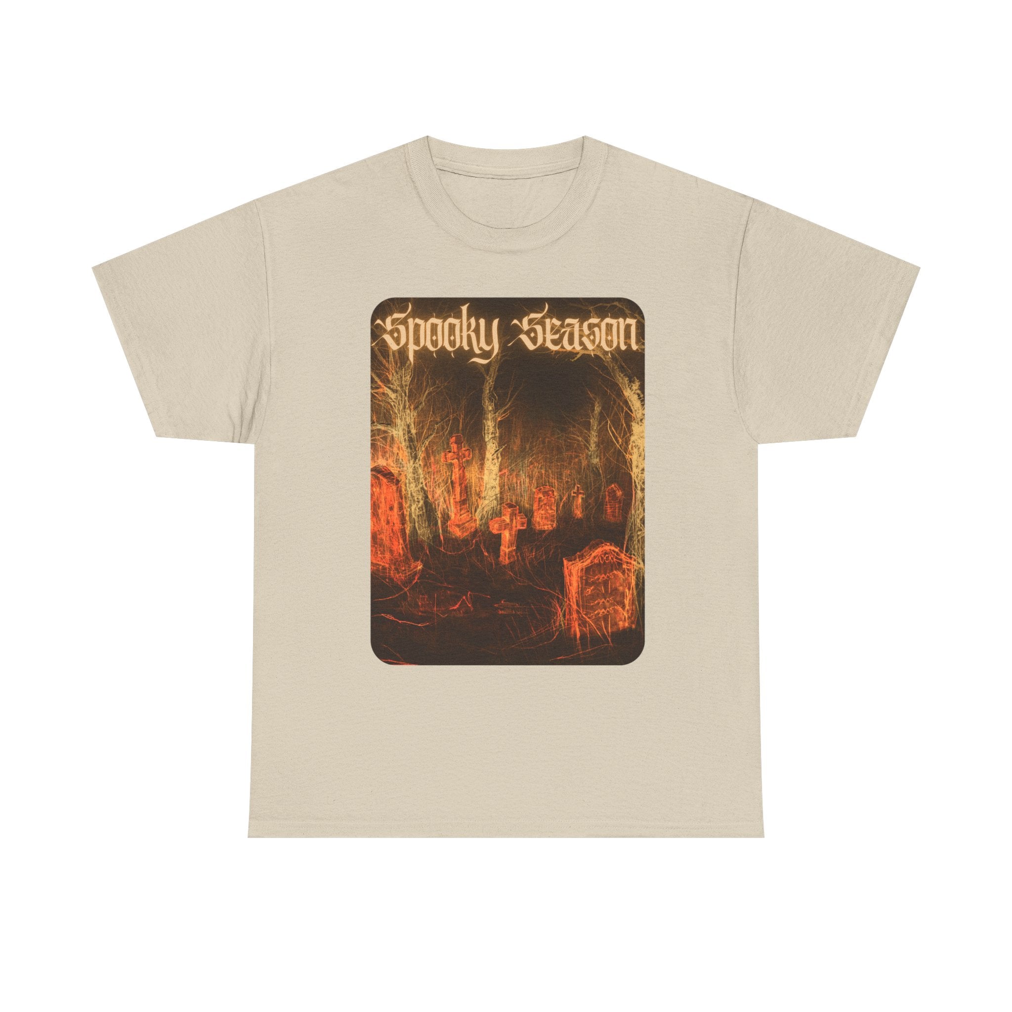 Spooky Season Graveyard Tee | Halloween Cemetery Retro Horror Shirt