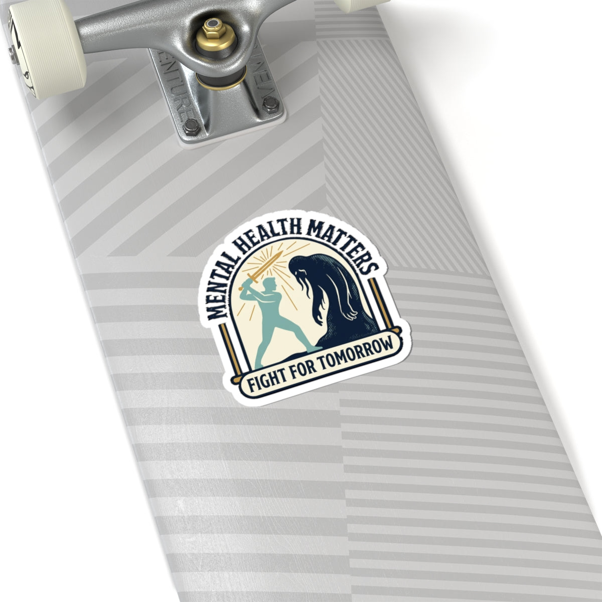 Mental Health Matters Kiss-Cut Sticker | wear green, awareness ribbon
