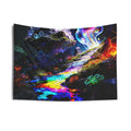 Psychedelic Rainbow River Wall Tapestry — Cosmic Fantasy Indoor Tapestry