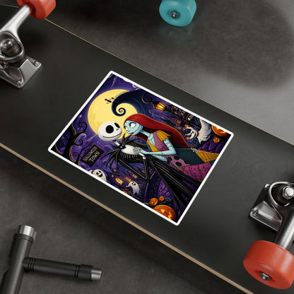 Nightmare Before Christmas Vinyl Decal — Jack & Sally Kiss-Cut Sticker