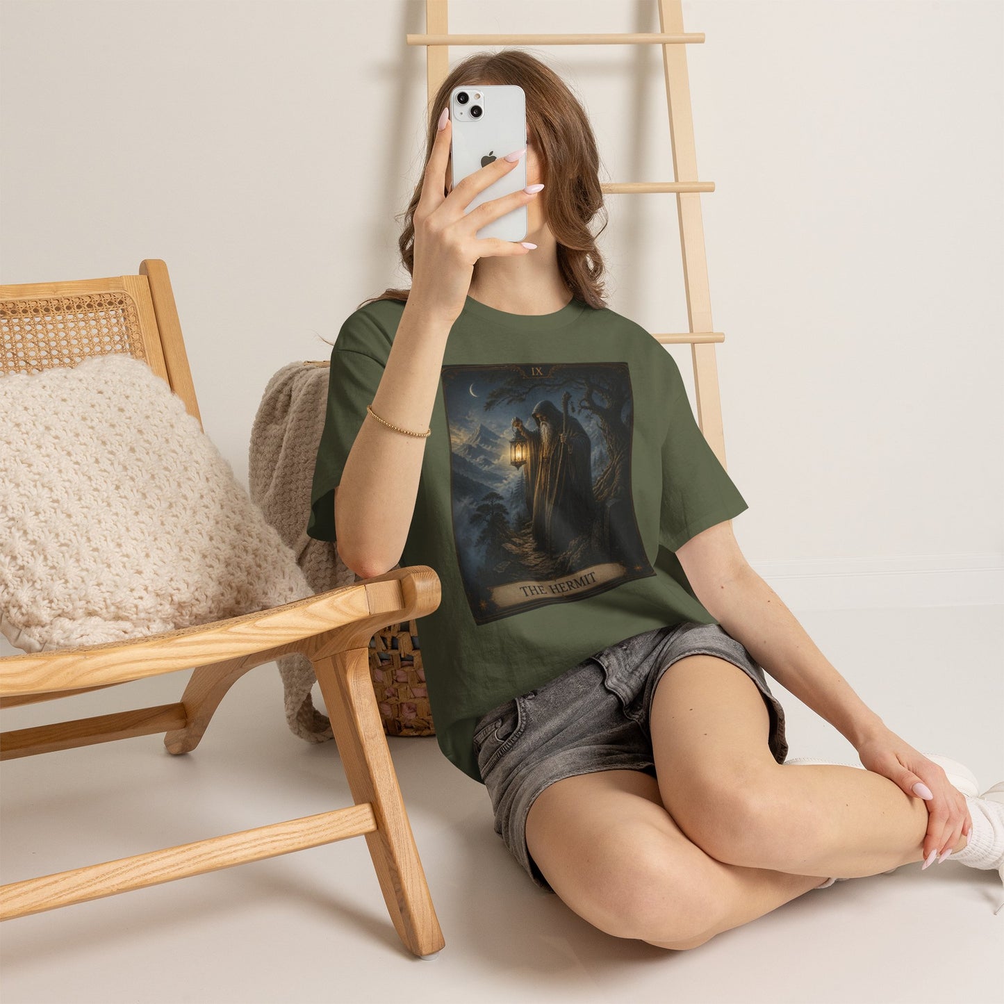 Tarot 'The Hermit' T-Shirt – Mystic Lantern Card Tee