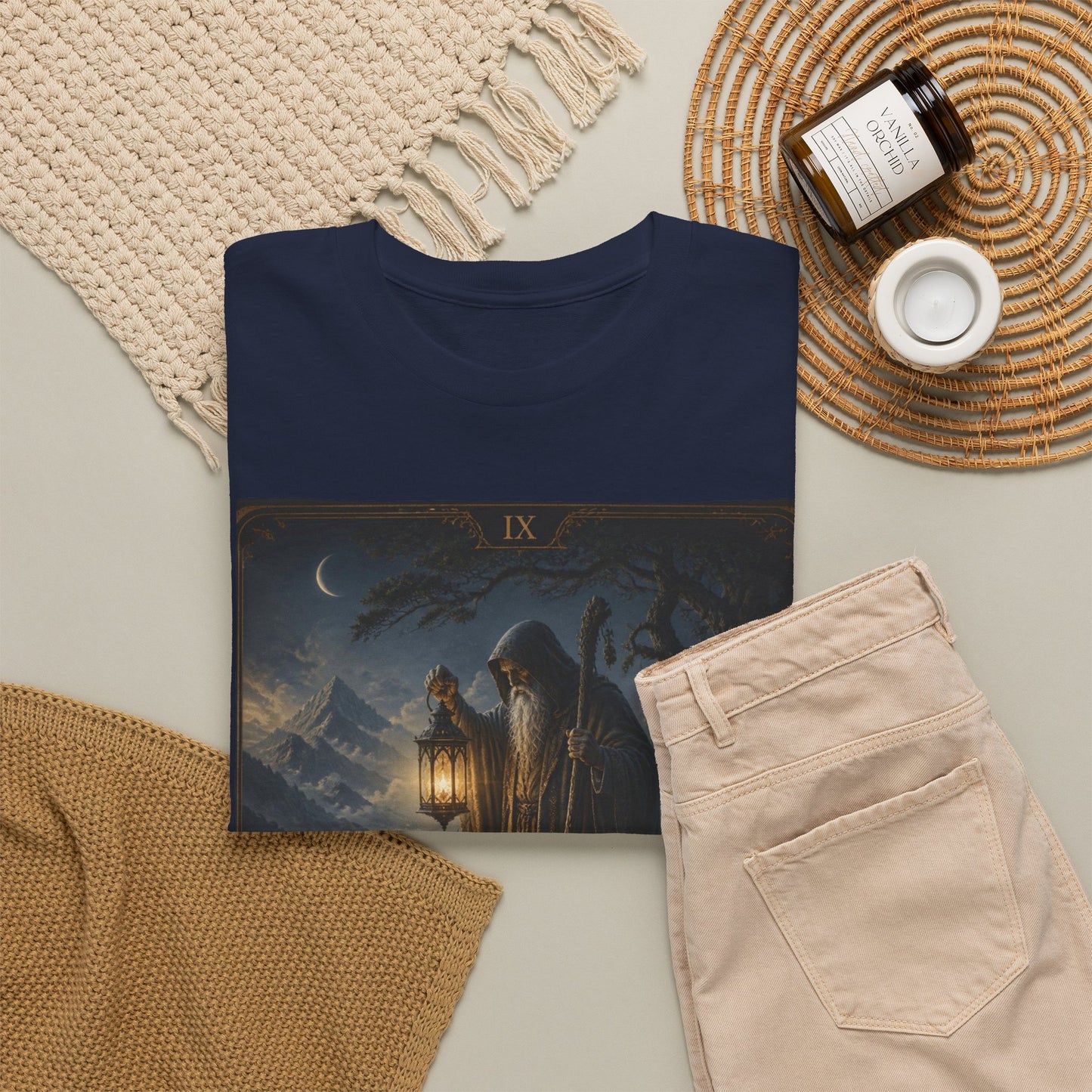 Tarot 'The Hermit' T-Shirt – Mystic Lantern Card Tee