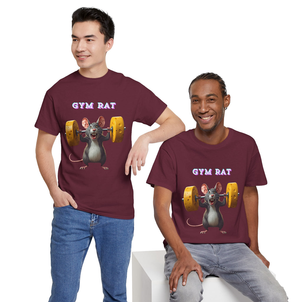 Gym Rat T-Shirt — Rat Weightlifting Tee for Fitness Fans