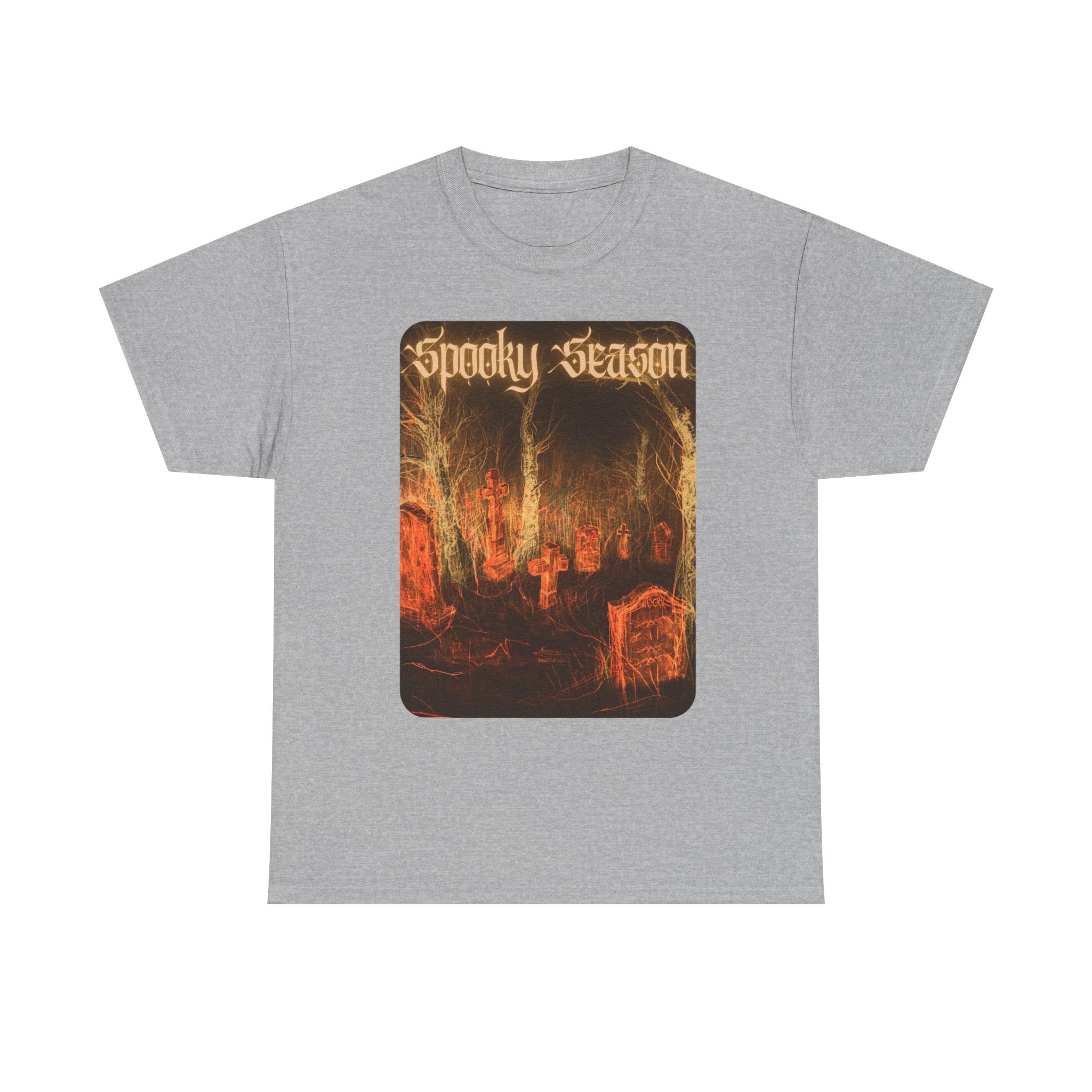 Spooky Season Graveyard Tee | Halloween Cemetery Retro Horror Shirt