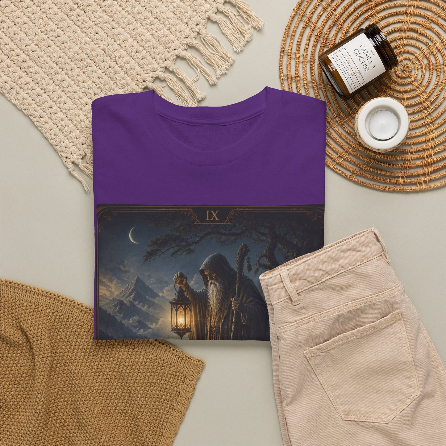 Tarot 'The Hermit' T-Shirt – Mystic Lantern Card Tee