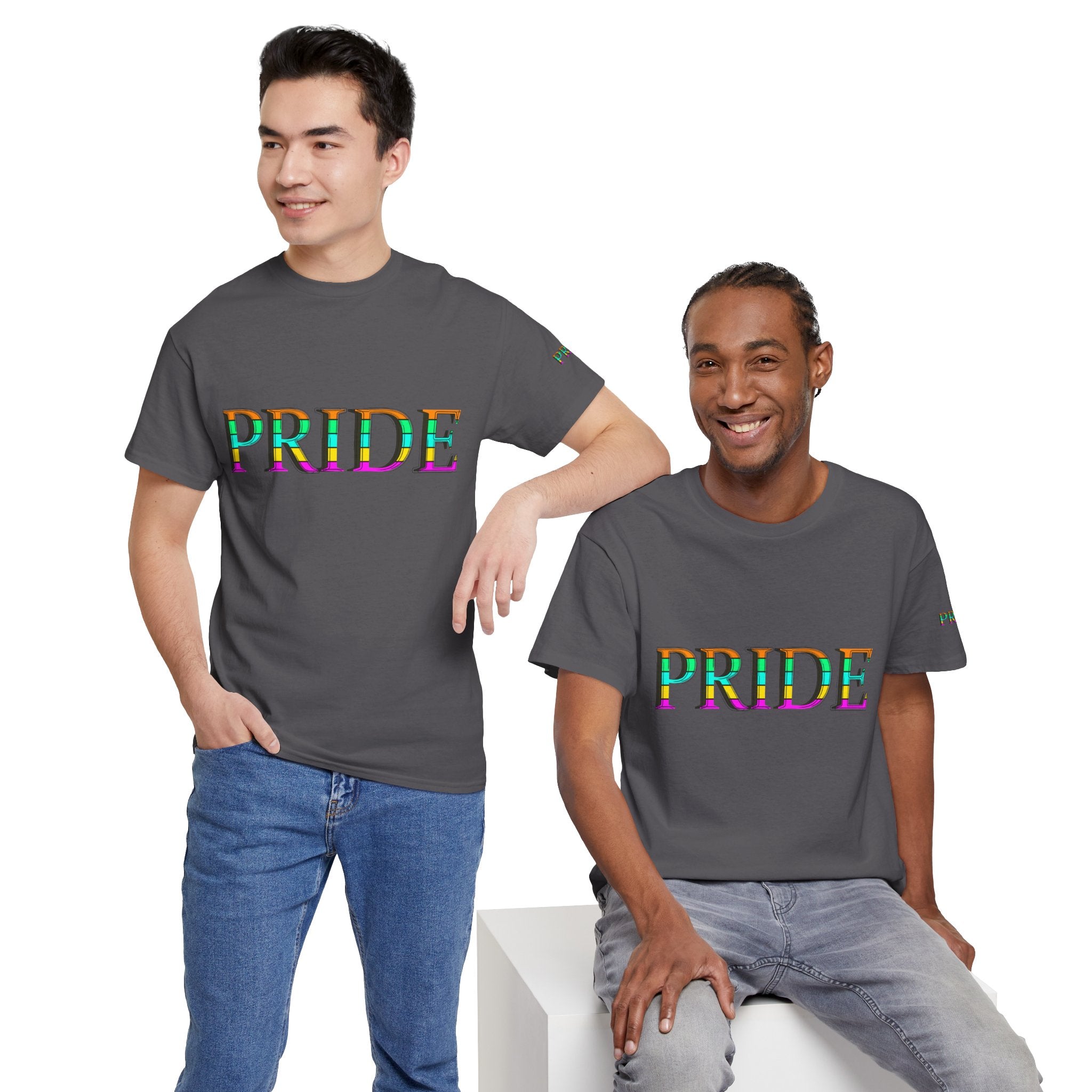 Pride Rainbow Text Tee | LGBTQ+ Pride Shirt