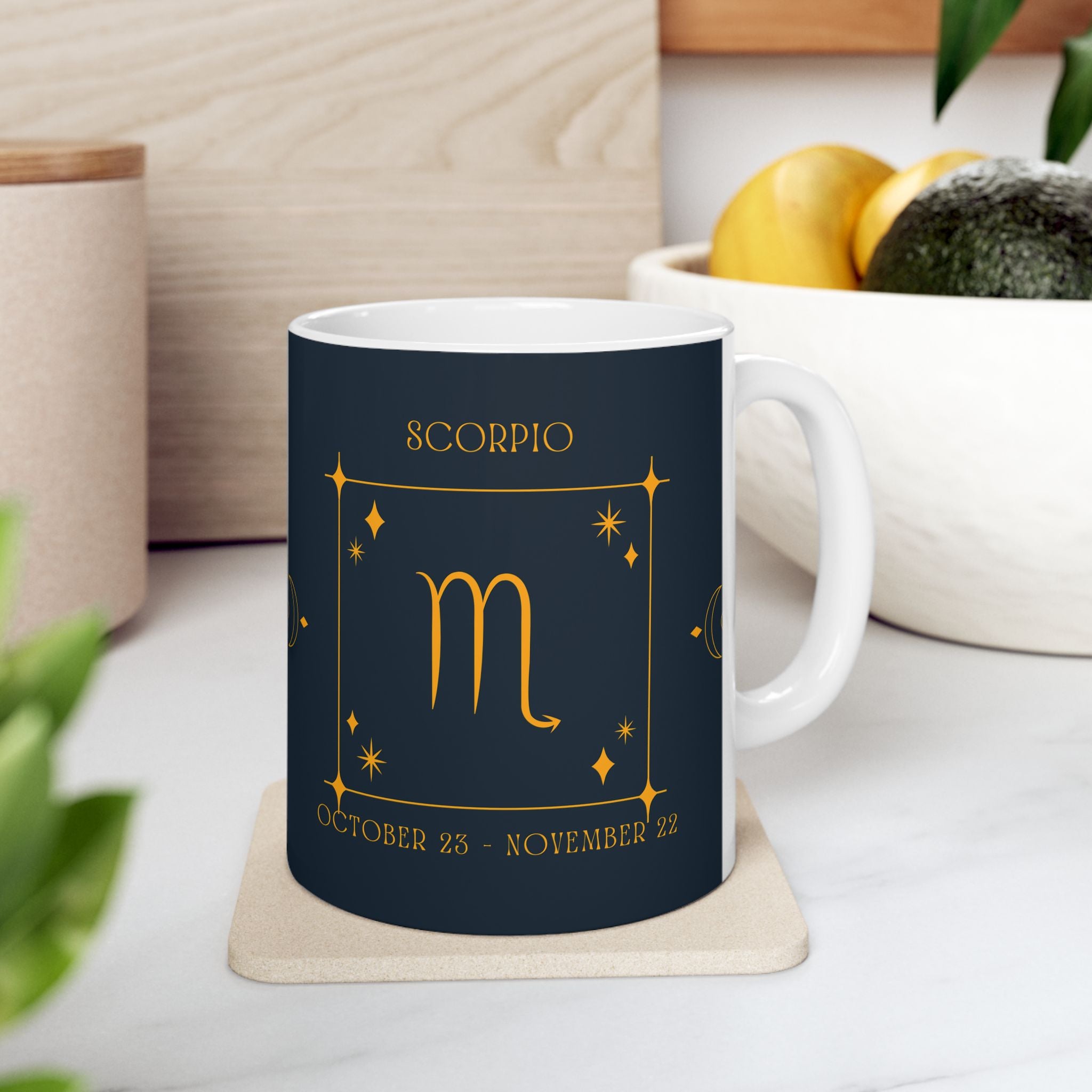 Scorpio Zodiac Ceramic Mug – Scorpio Zodiac Astrology Coffee Cup