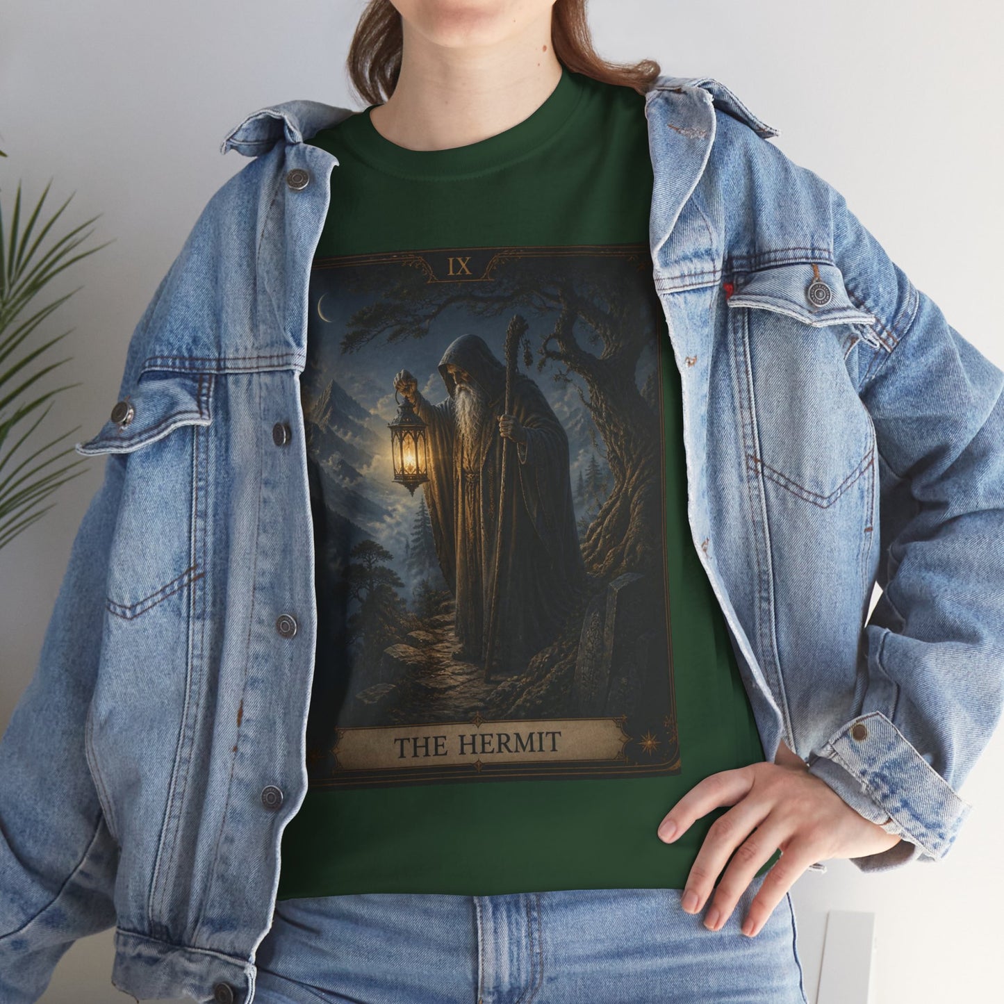 Tarot 'The Hermit' T-Shirt – Mystic Lantern Card Tee