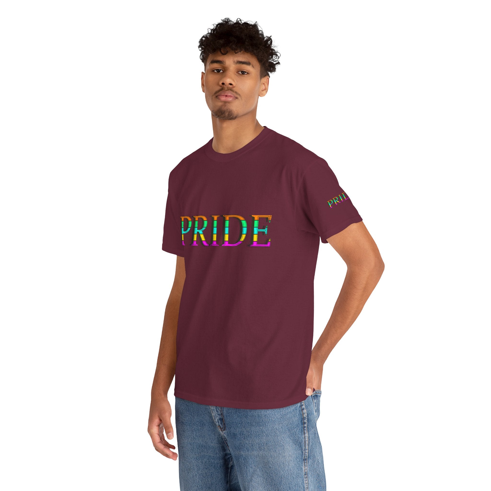 Pride Rainbow Text Tee | LGBTQ+ Pride Shirt