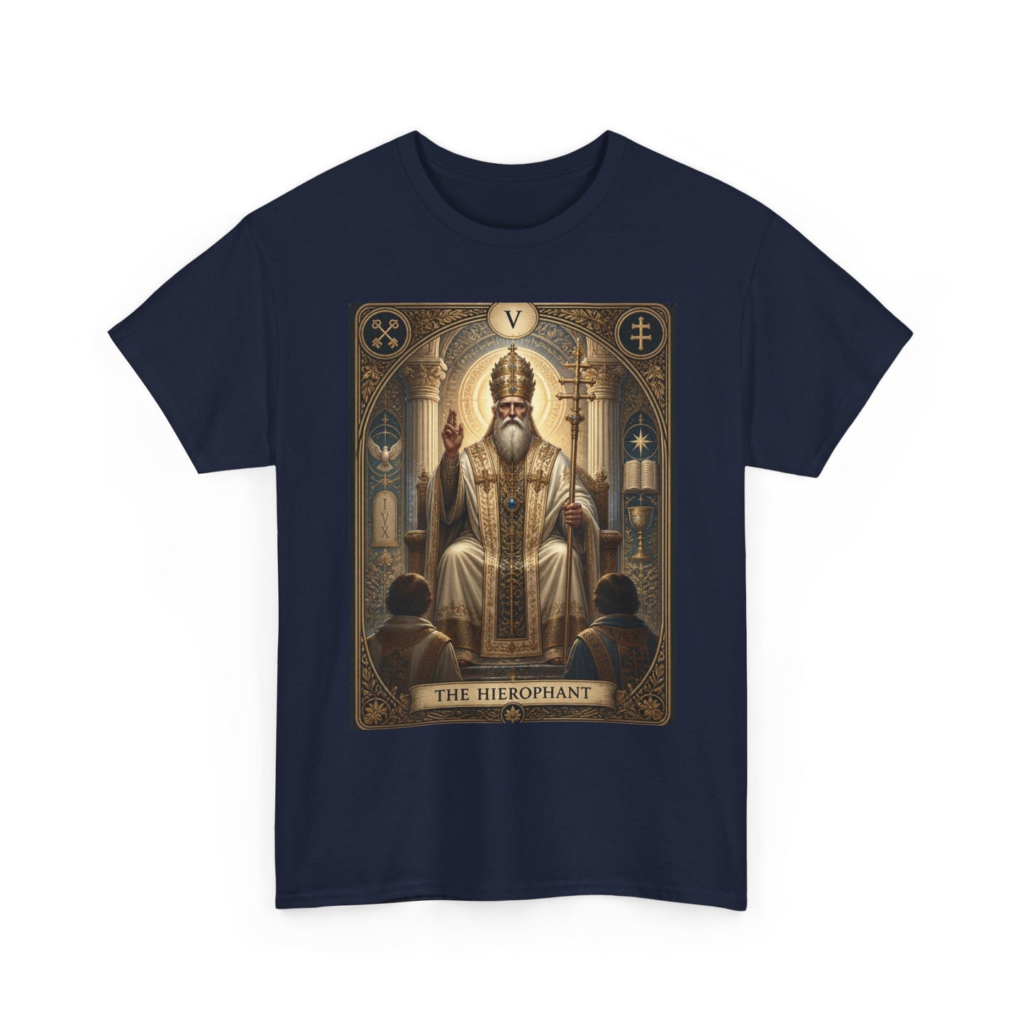 Tarot Hierophant T-Shirt — Spiritual Tarot Card Tee