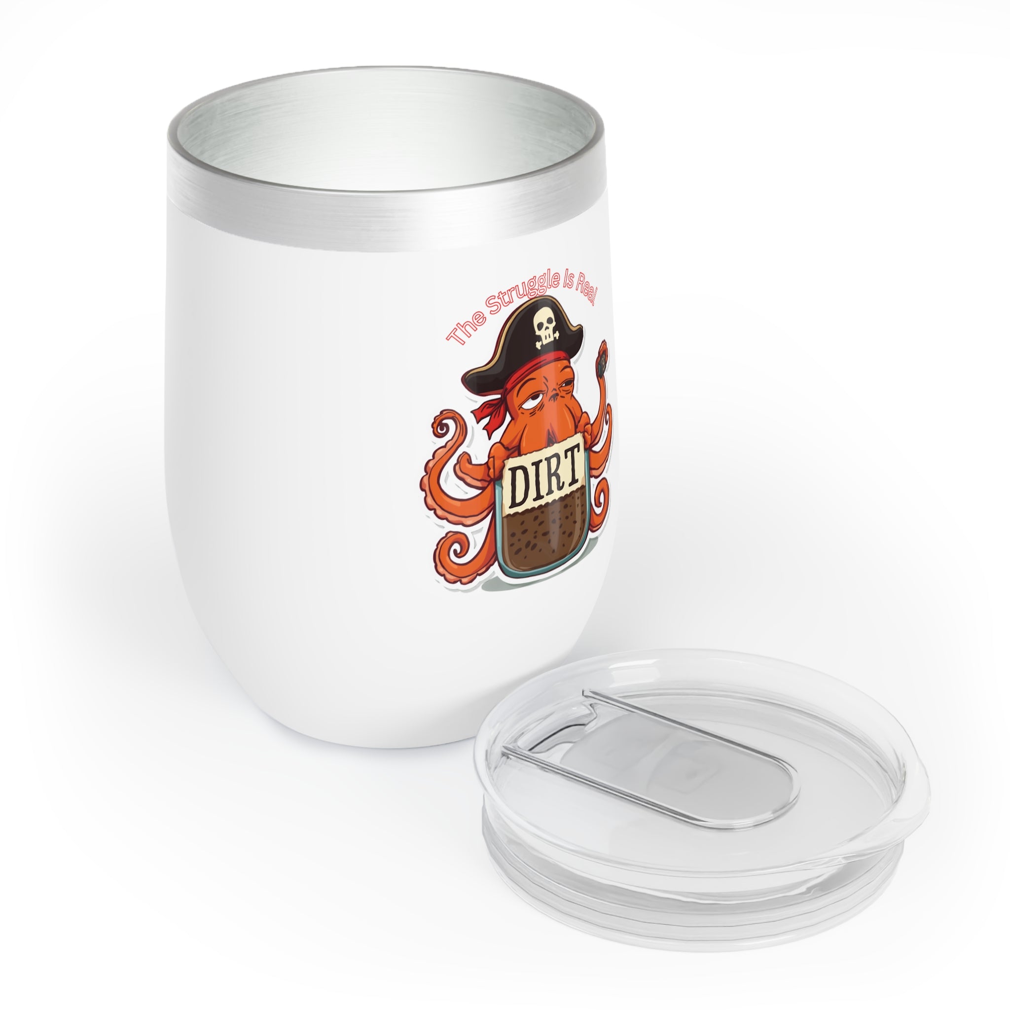 Pirate Octopus Chill Wine Tumbler