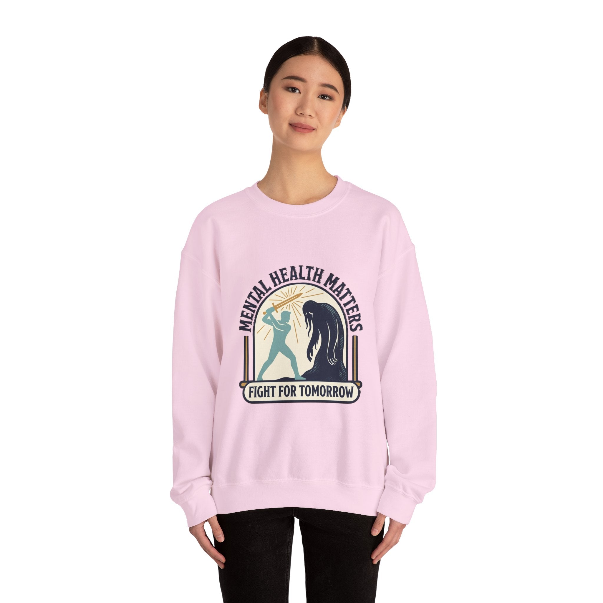 Mental Health Matters Crewneck Sweatshirt | wear green, awareness ribbon