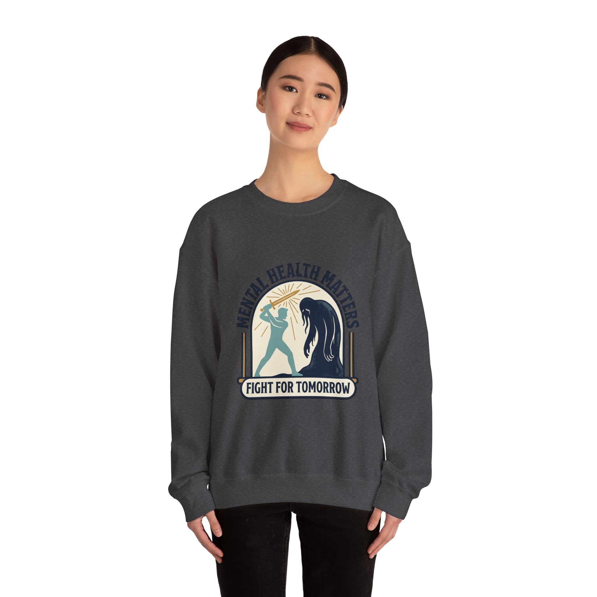 Mental Health Matters Crewneck Sweatshirt | wear green, awareness ribbon