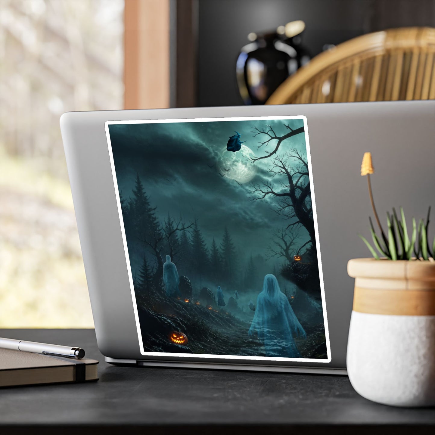 Haunted Night Kiss-Cut Vinyl Decal