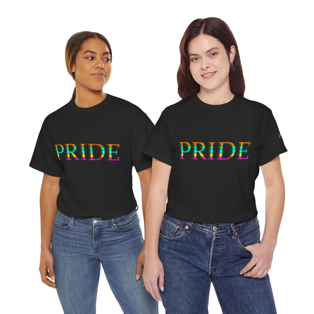 Pride Rainbow Text Tee | LGBTQ+ Pride Shirt