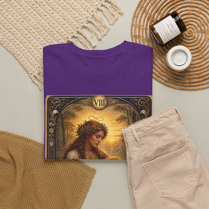 Tarot 'The Strength' T-Shirt — Mystical Lion Woman Card Tee