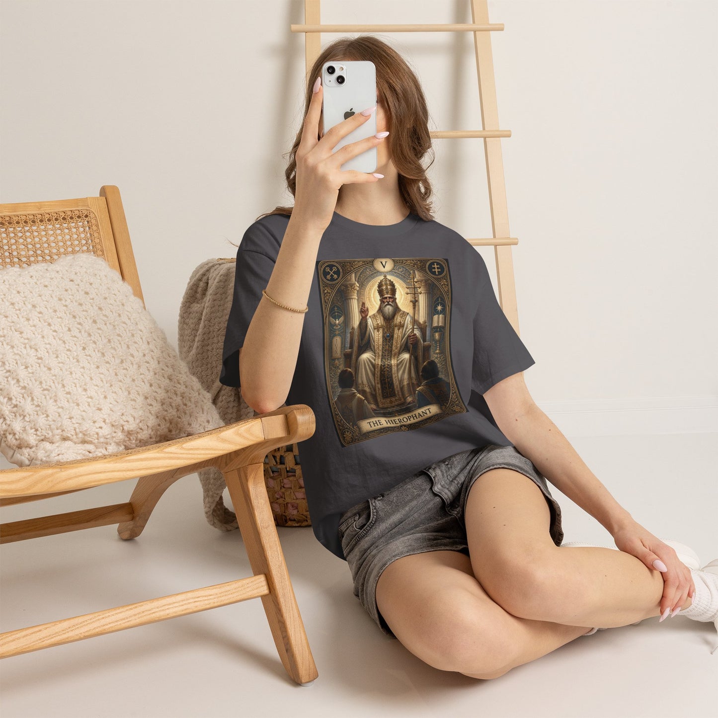Tarot Hierophant T-Shirt — Spiritual Tarot Card Tee