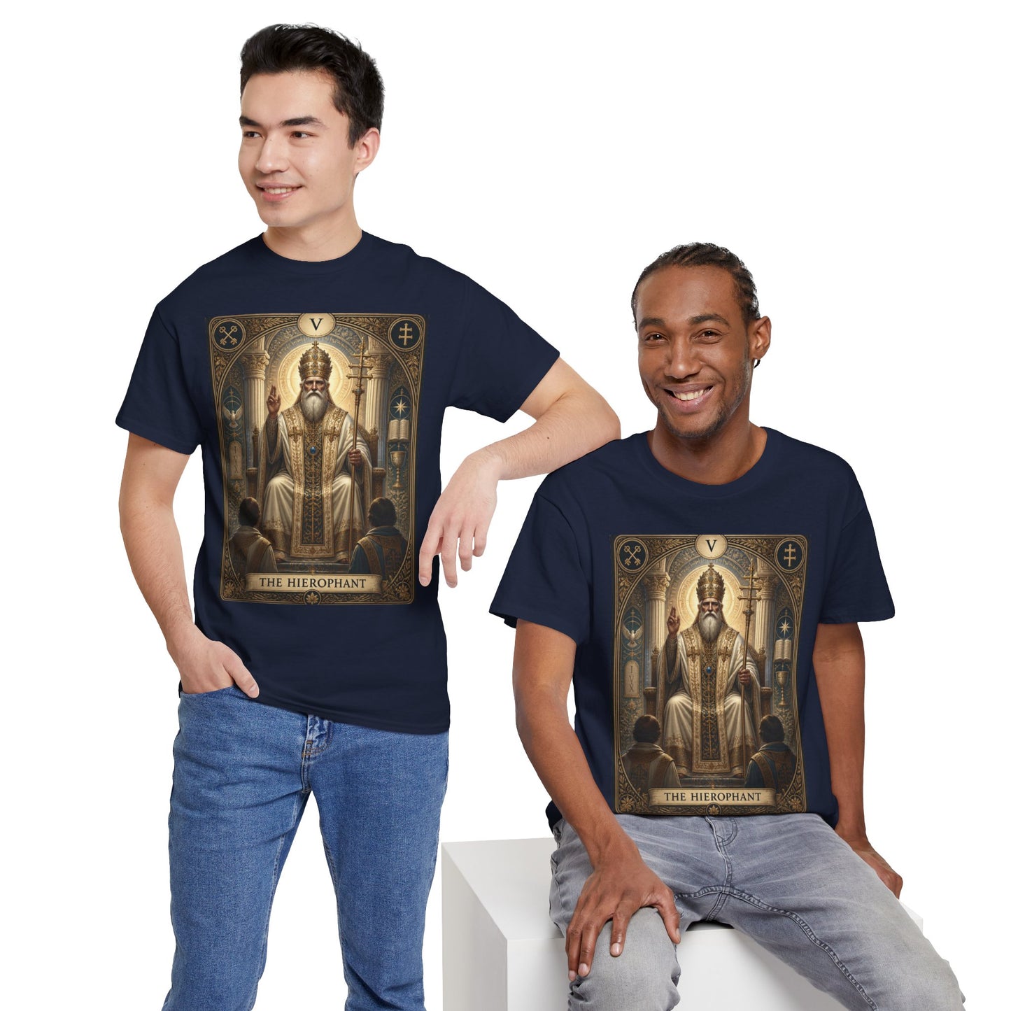 Tarot Hierophant T-Shirt — Spiritual Tarot Card Tee