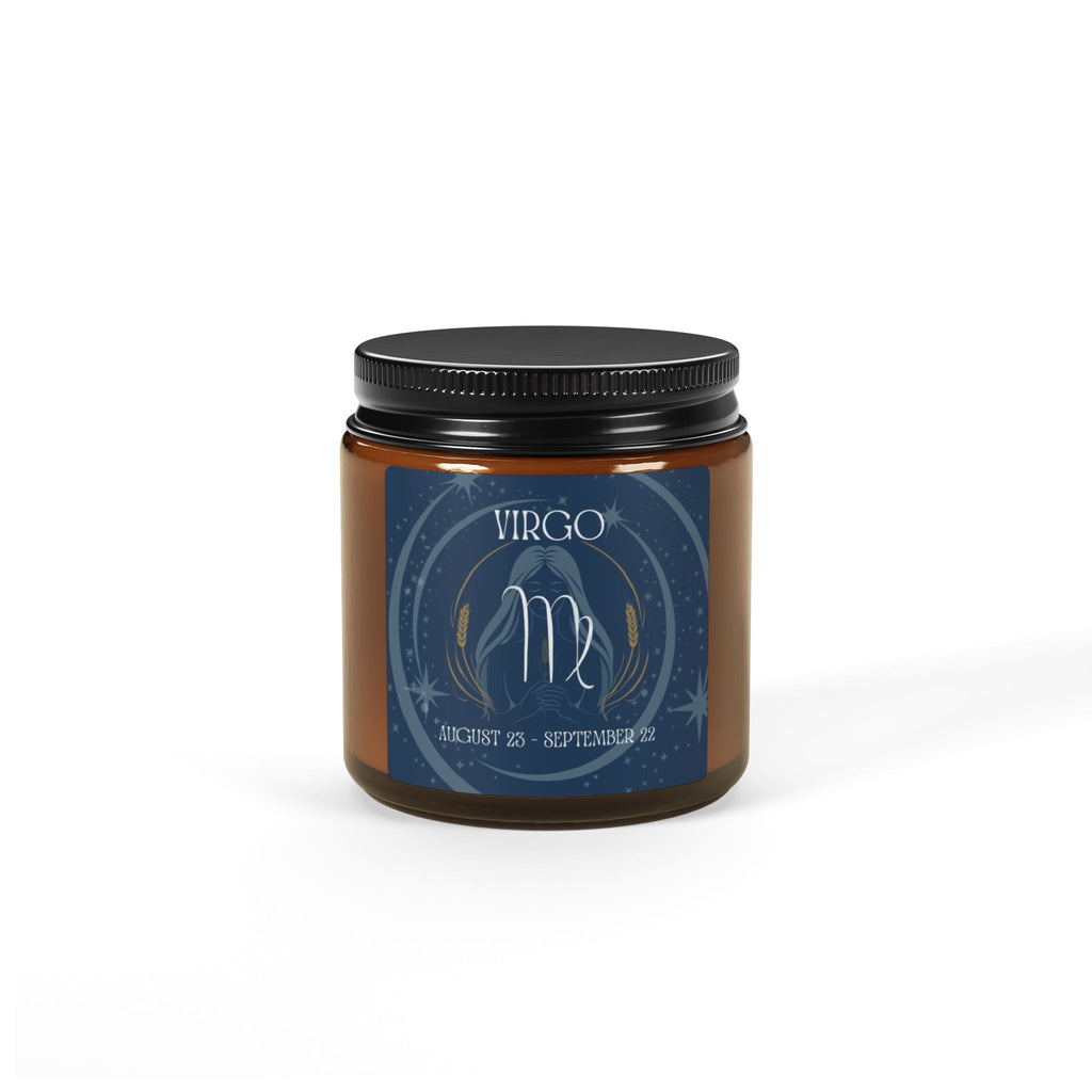 Virgo Zodiac Soy Candle — Amber Jar Scented Candle (Birthday Gift)
