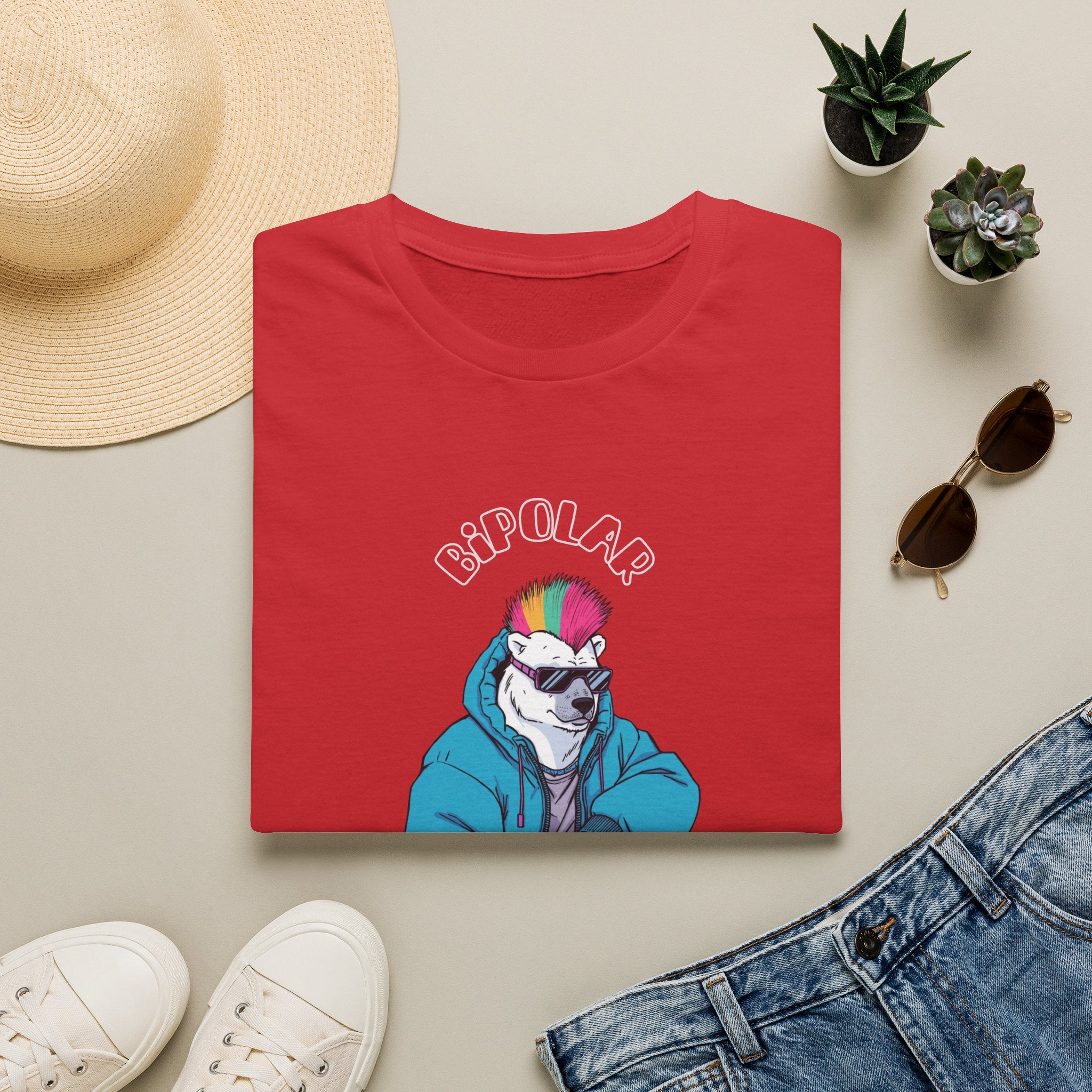 Bipolar Bear T Shirt | Retro Neon Streetwear