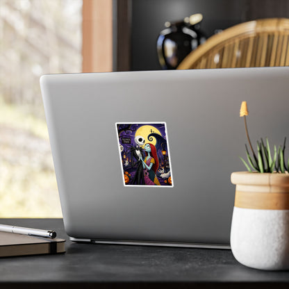 Nightmare Before Christmas Vinyl Decal — Jack & Sally Kiss-Cut Sticker