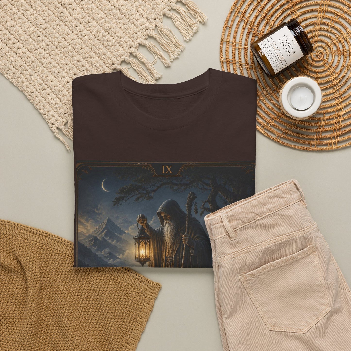 Tarot 'The Hermit' T-Shirt – Mystic Lantern Card Tee