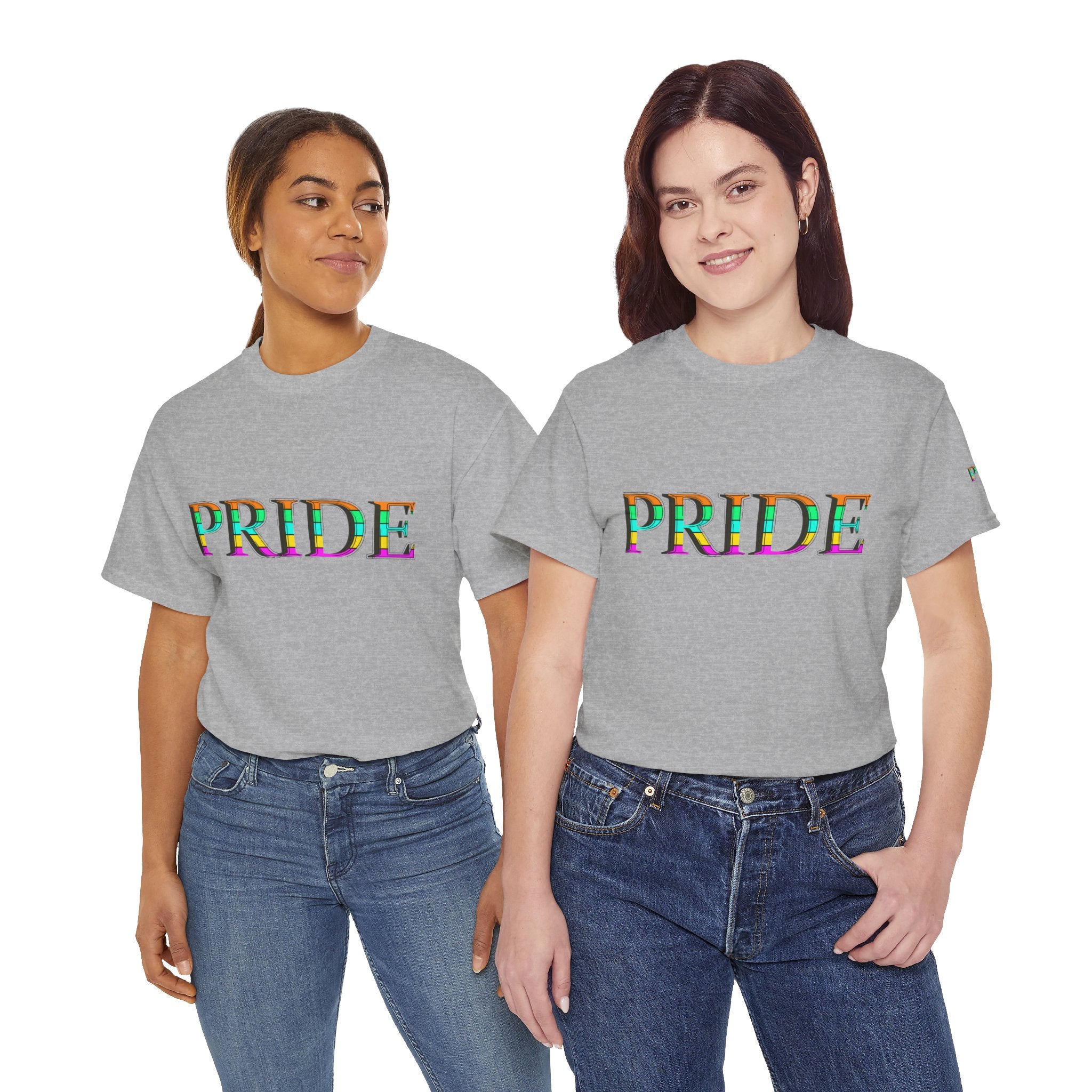 Pride Rainbow Text Tee | LGBTQ+ Pride Shirt