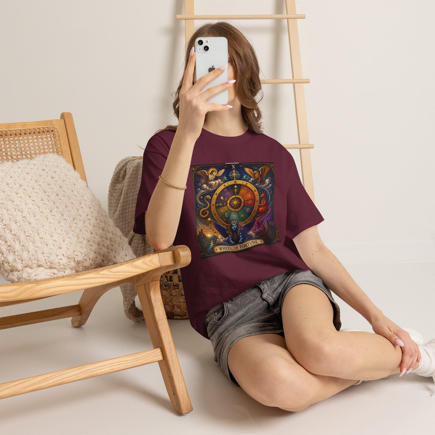 Wheel of Fortune Tarot T-Shirt — Mystical Astrology Card Tee