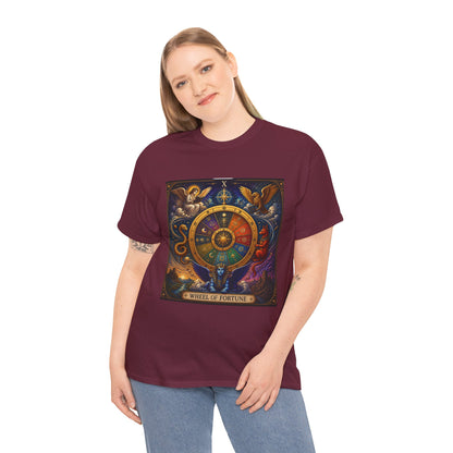 Wheel of Fortune Tarot T-Shirt — Mystical Astrology Card Tee