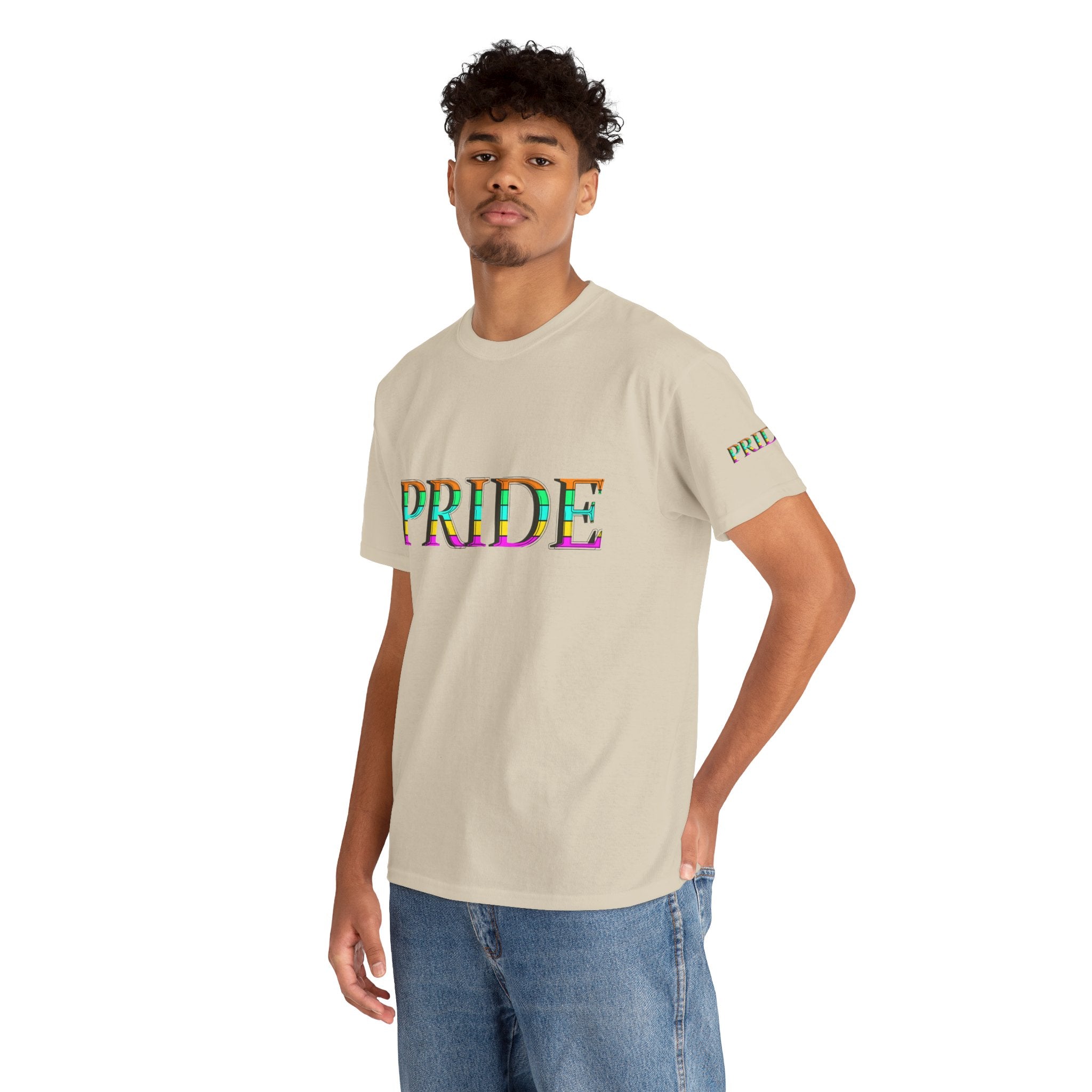 Pride Rainbow Text Tee | LGBTQ+ Pride Shirt