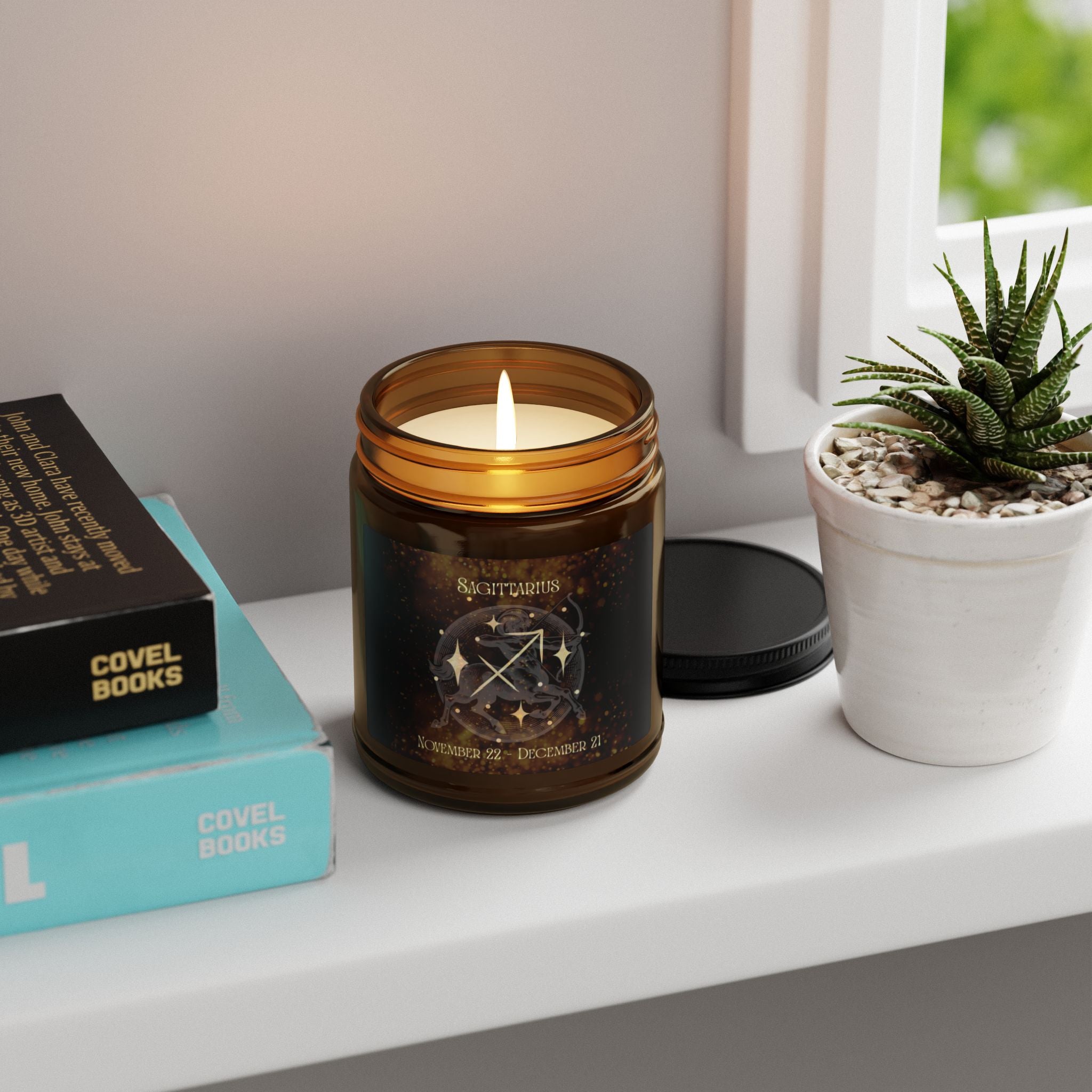 Amber Jar Soy Candle — Sagittarius Scented Candle
