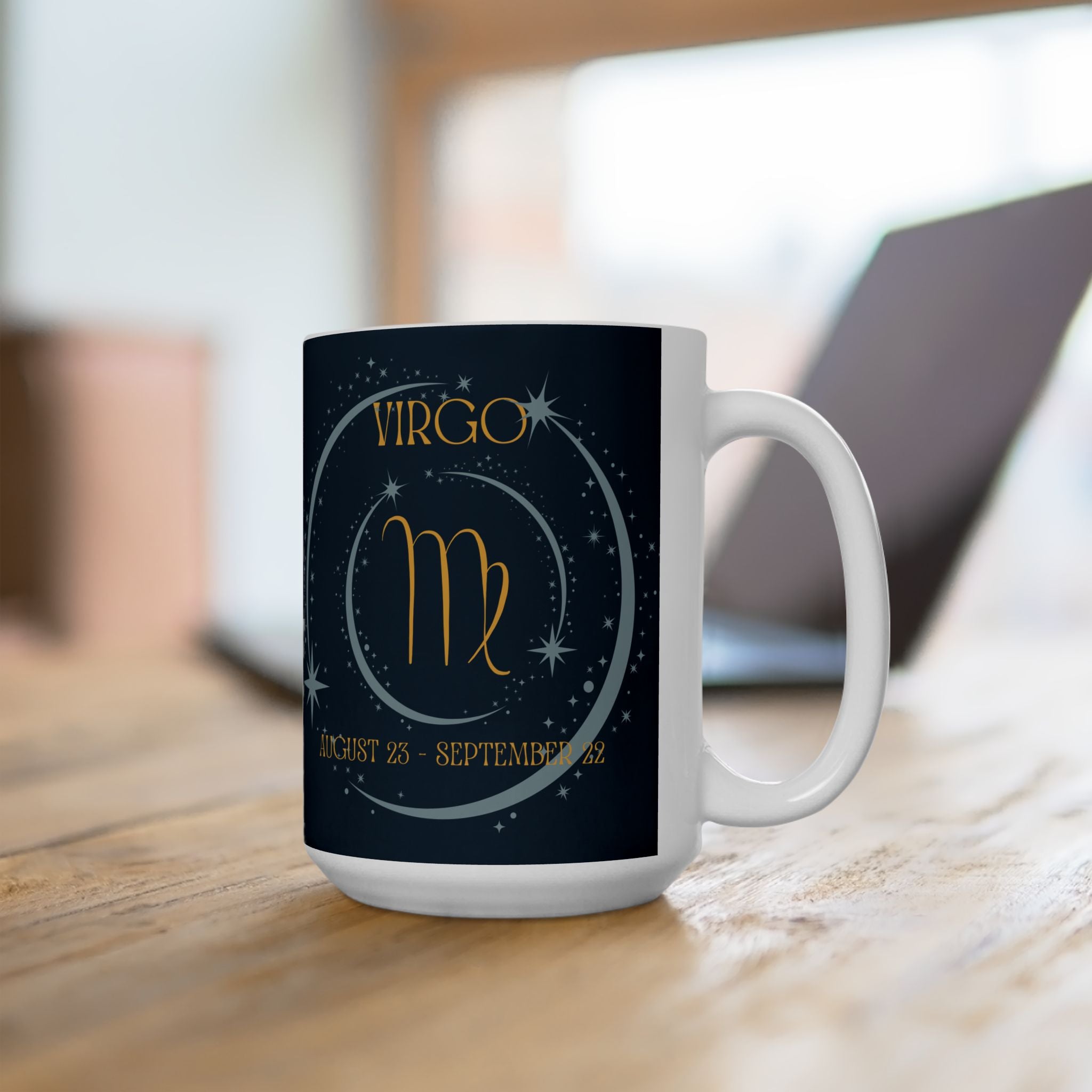 Virgo Constellation Ceramic Mug — Zodiac Astrology Coffee Cup (August–September)