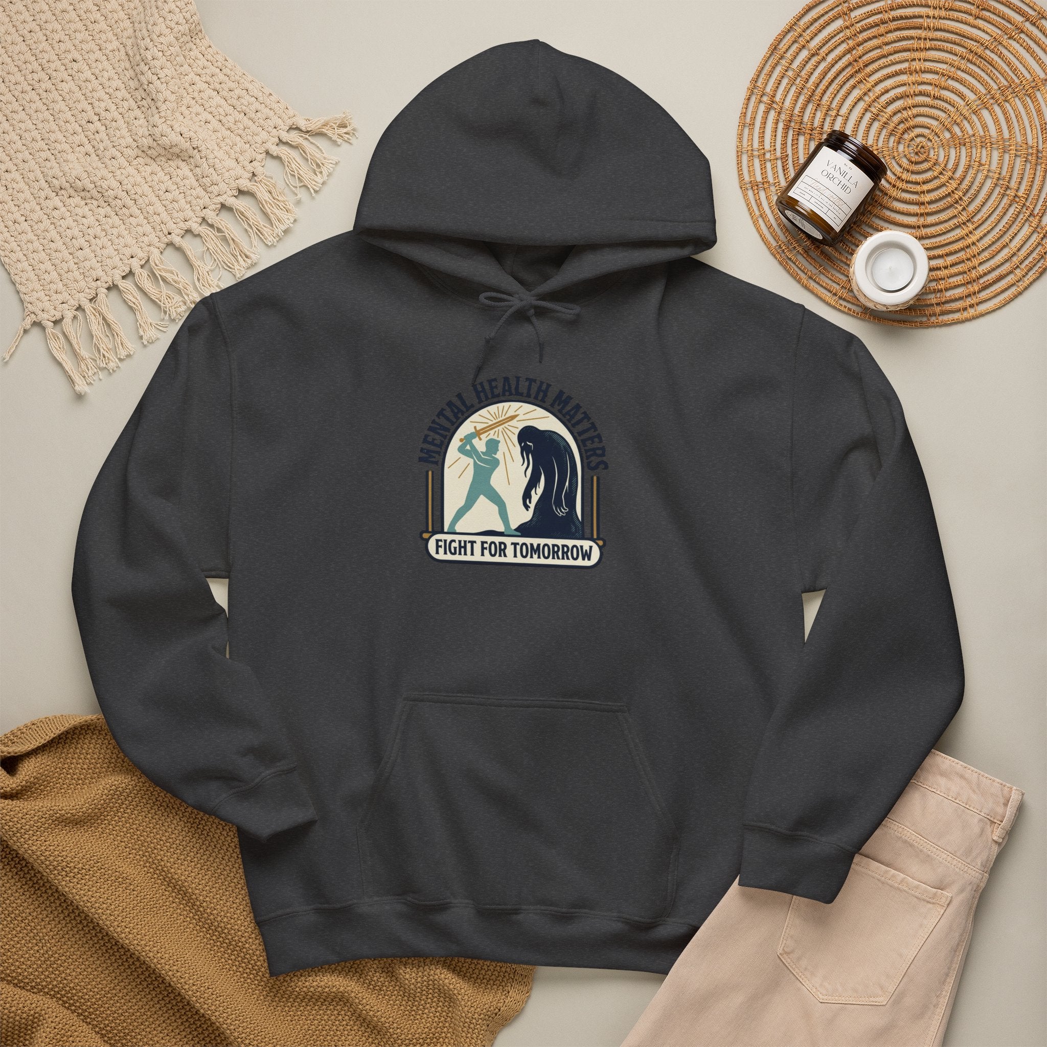 Mental Health Matters Hoodie | Wear Green, Awareness Ribbon, Self-Care