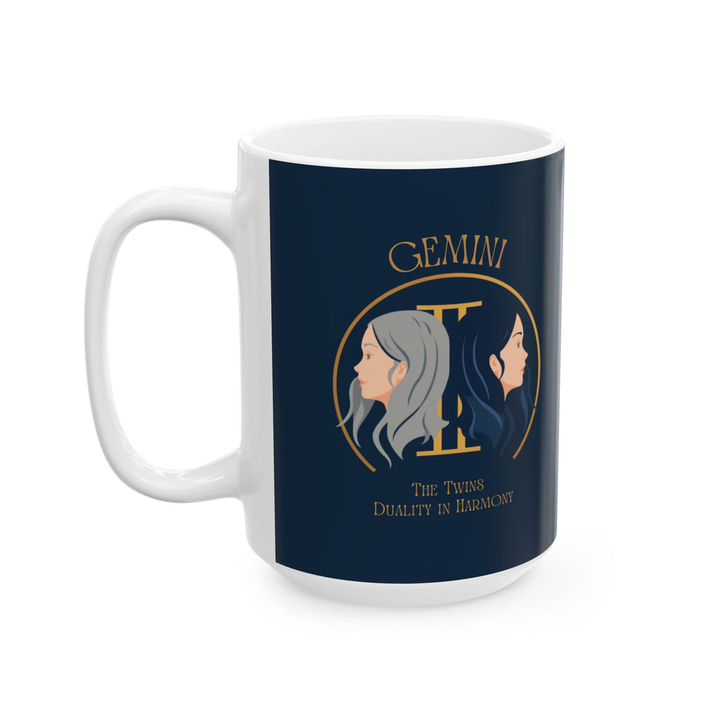 Gemini Constellation Ceramic Mug — Zodiac Astrology Coffee Cup (11oz/15oz)