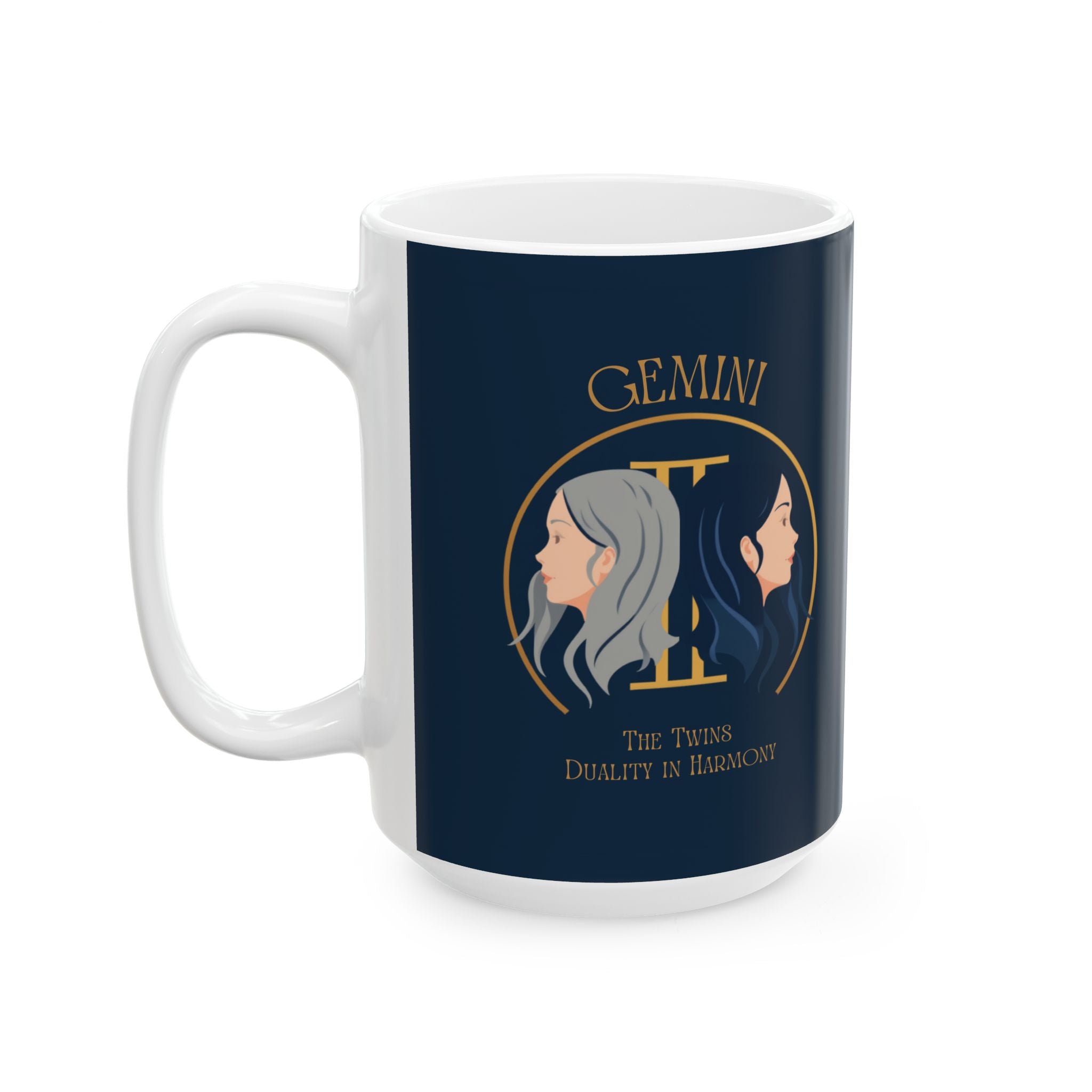 Gemini Constellation Ceramic Mug — Zodiac Astrology Coffee Cup (11oz/15oz)