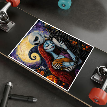 Kiss-Cut Vinyl Decal — Gothic Romantic Jack & Sally Nightmare Design