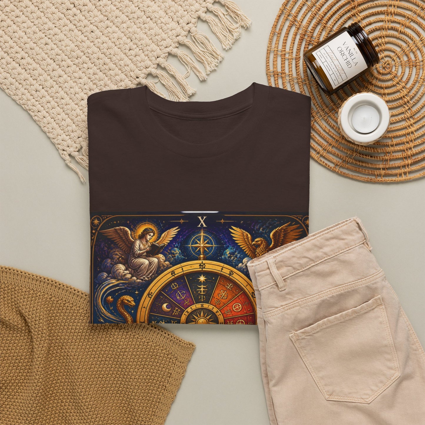 Wheel of Fortune Tarot T-Shirt — Mystical Astrology Card Tee