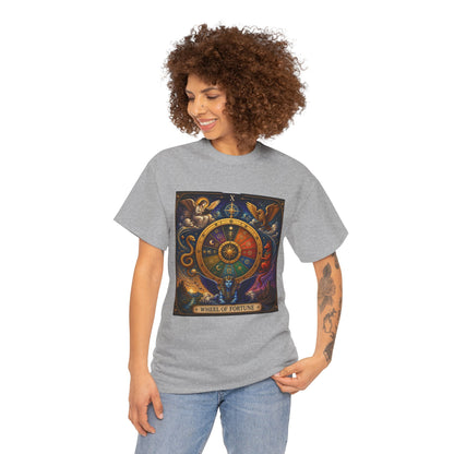 Wheel of Fortune Tarot T-Shirt — Mystical Astrology Card Tee
