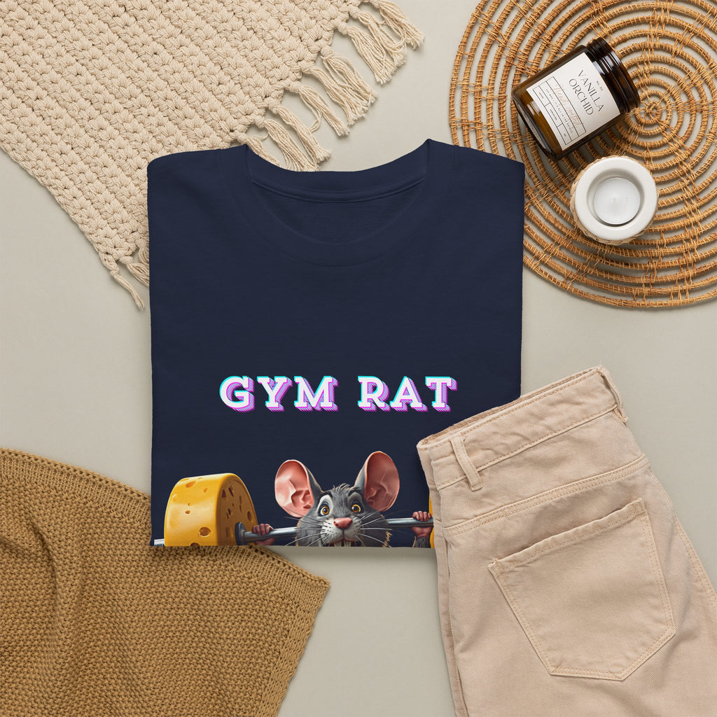 Gym Rat T-Shirt — Rat Weightlifting Tee for Fitness Fans